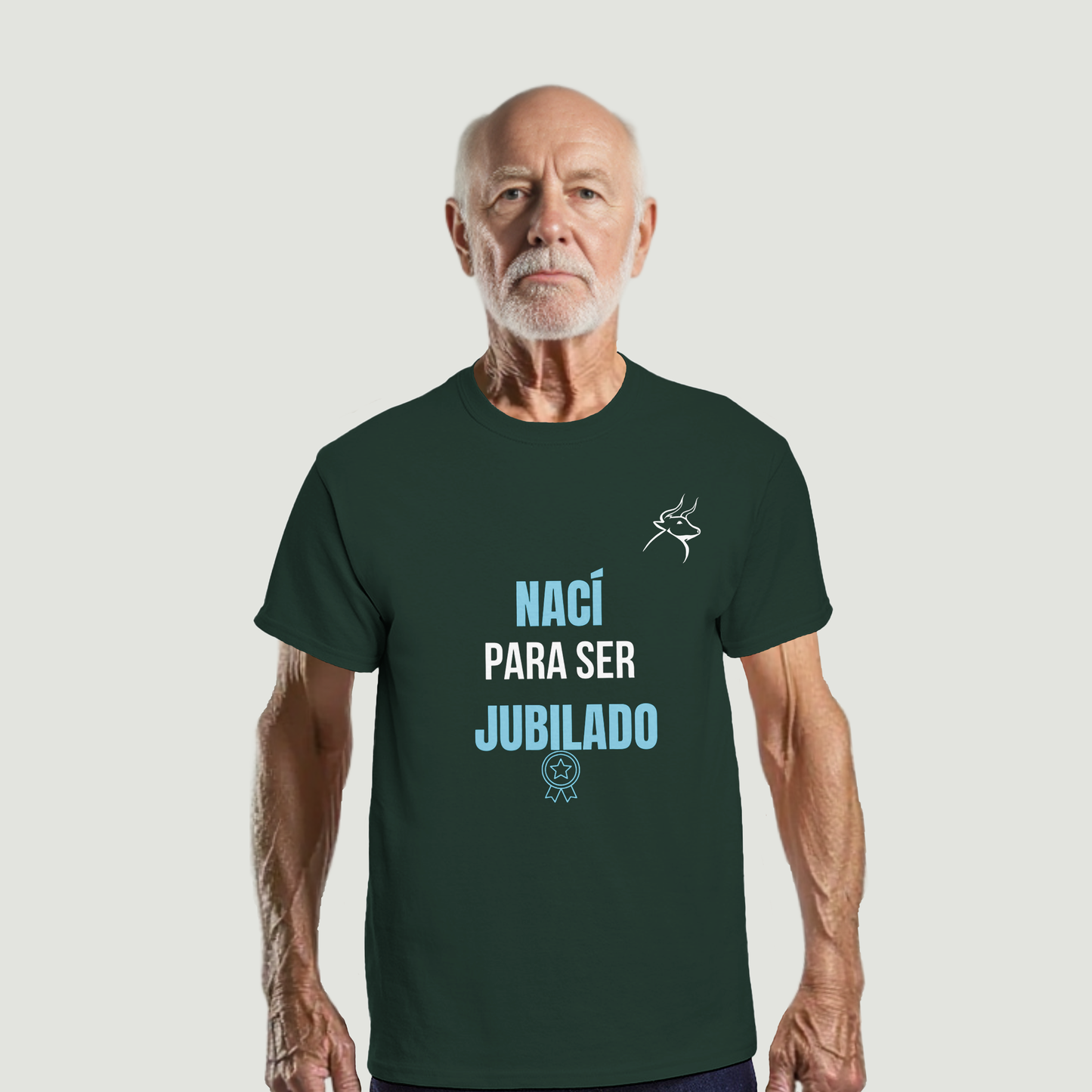 Camiseta Abuelo - Diseño "NACÍ PARA SER JUBILADO"
